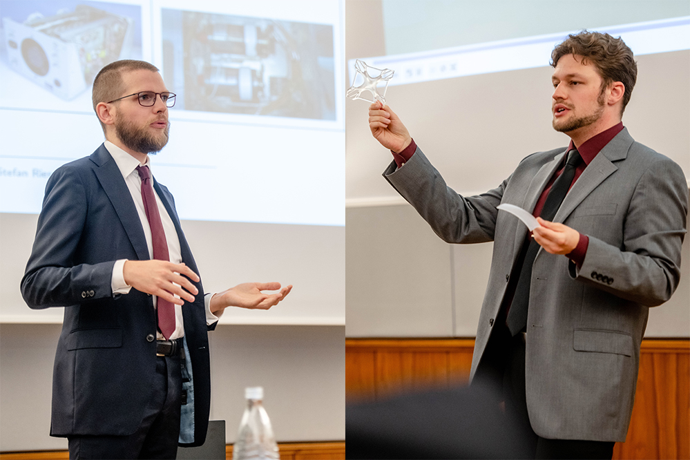 Frederik Schmidt und Dustin Jantos wurden mit dem Eickhoff-Preis ausgezeichnet.