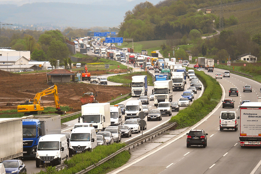 Stau auf der Autobahn