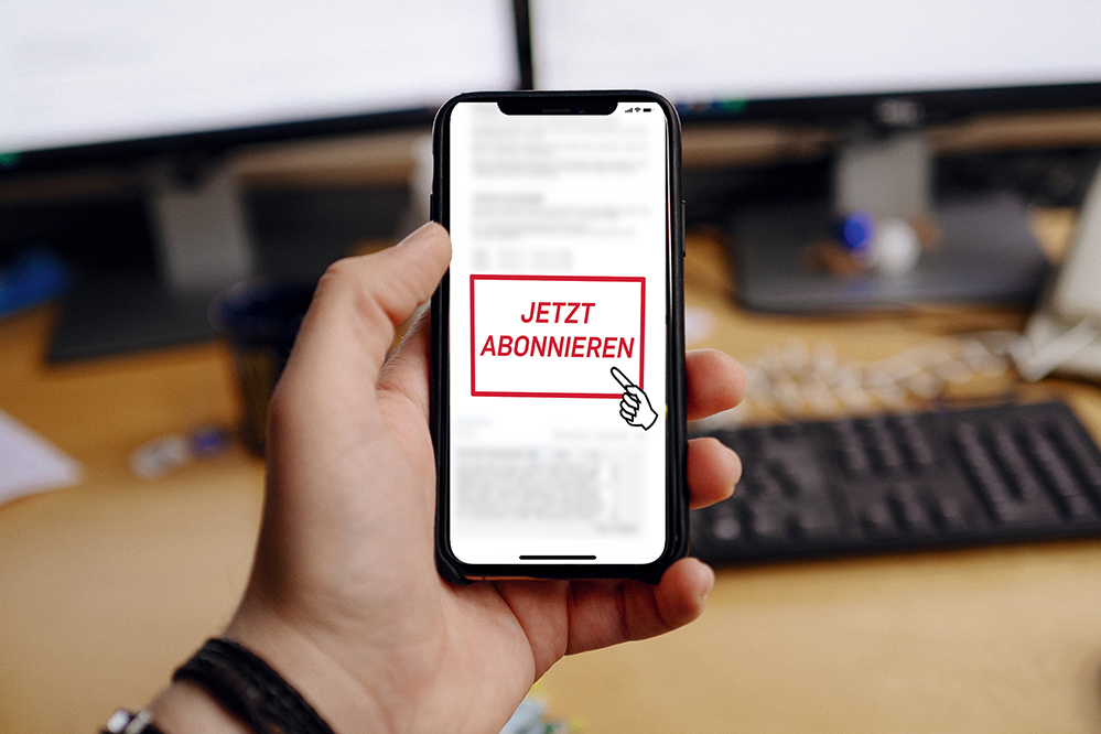 Handy mit Abo-Button