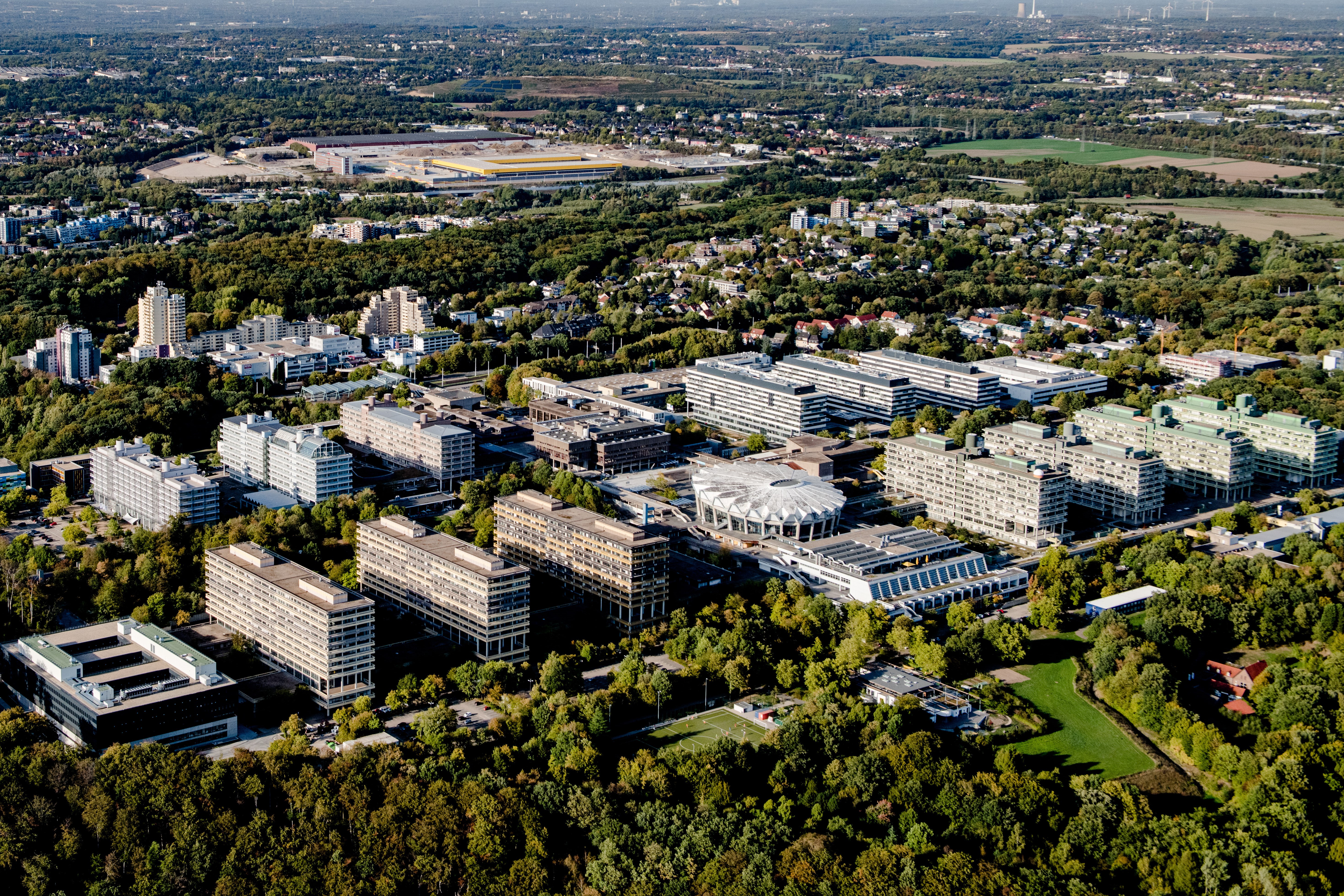 Luftbild vom Campus der RUB