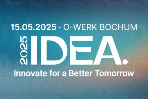 Banner mit Schriftzug IDEA 2025