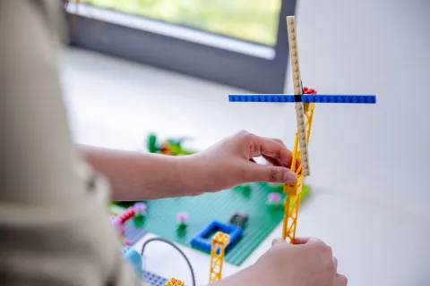 Windrad aus Klemmbausteinen
