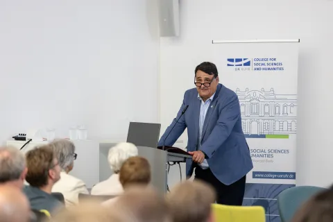 RUB-Rektor Prof. Dr. Martin Paul hat die Gäste im College for Social Sciences and Humanities der UA Ruhr in Essen begrüßt.