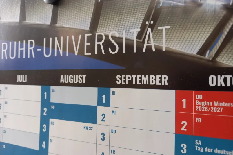 RUB-Jahresplaner mit dem Monat September