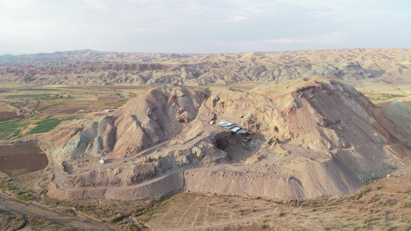 Das Salzberkwerk von Douzlakh in der Provinz Zanjan in Nordwestiran, in dem auch Salzmumien gefunden wurden.