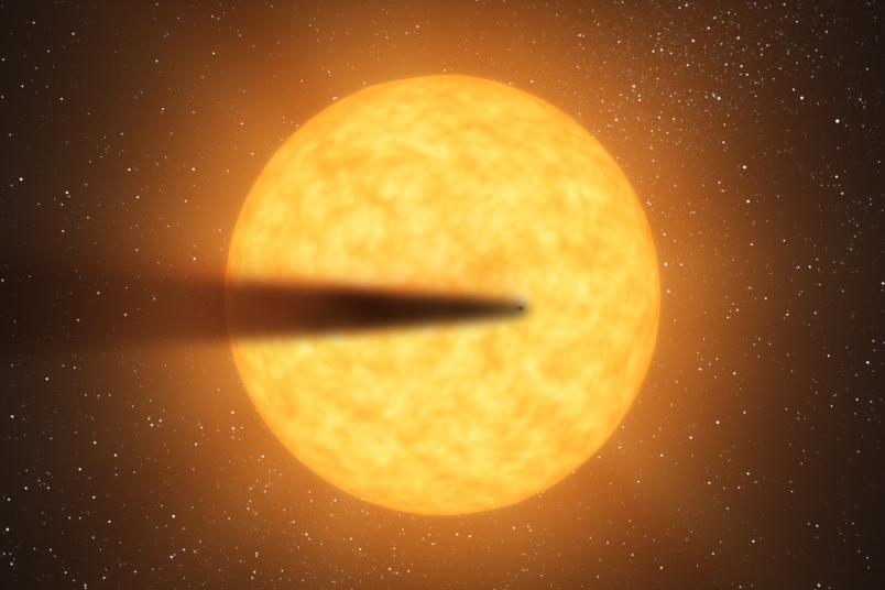 Komet vor Sonne