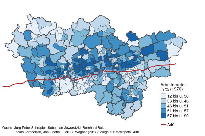 Karte des Ruhrgebiets