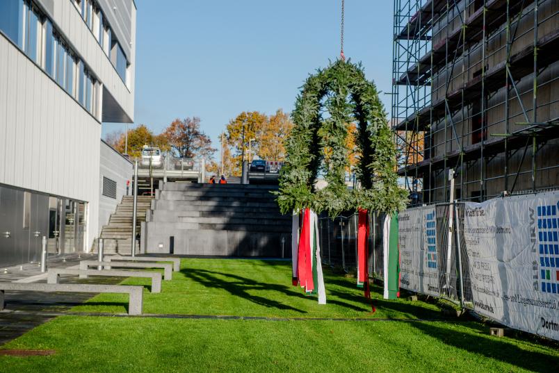 Rohbau des Forschungsbaus Prodi neben der Hochschule für Gesundheit.