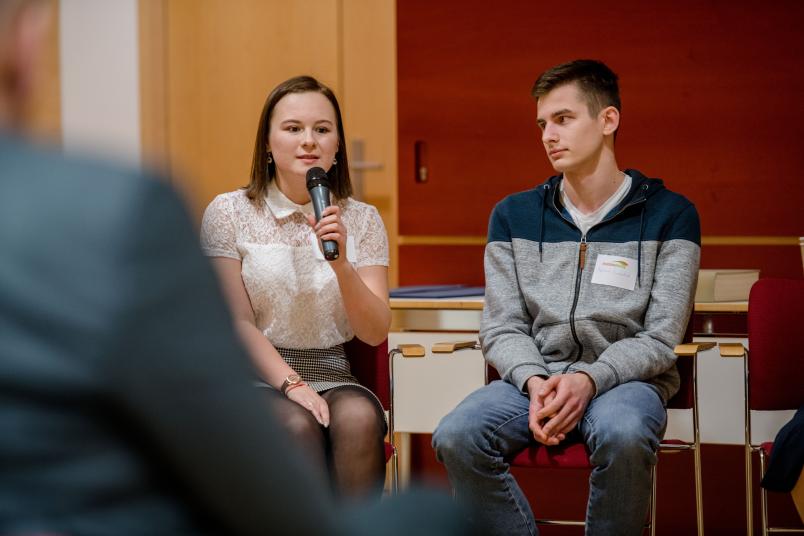 Svetlana Gulyaeva und Mykhailo Kondratiuk sind zwei Teilnehmer am Programm Studienbrücke.
