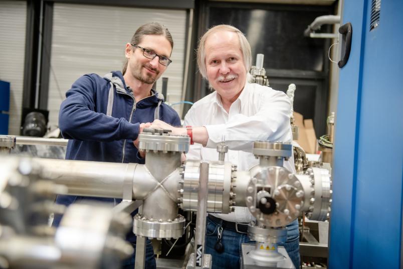 Porträt der Physiker Arne Ludwig und Andreas Wieck