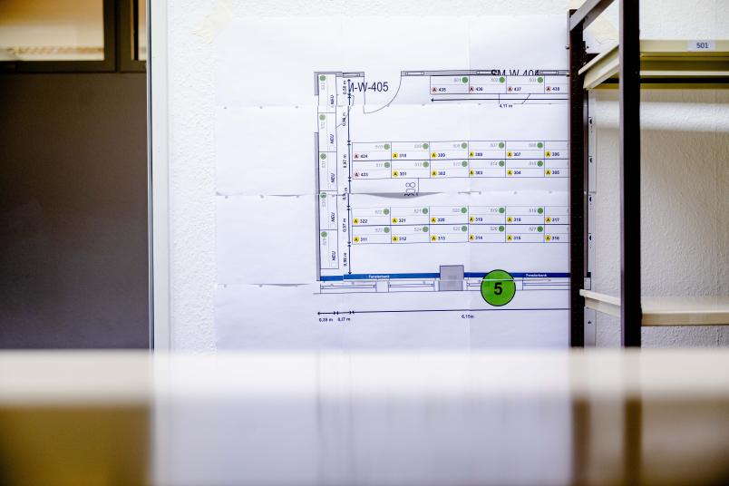 Lageplan im neuen Gebäude