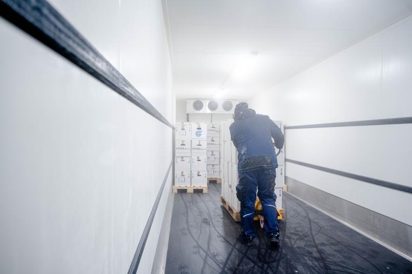Blick in die Gefriercontainer
