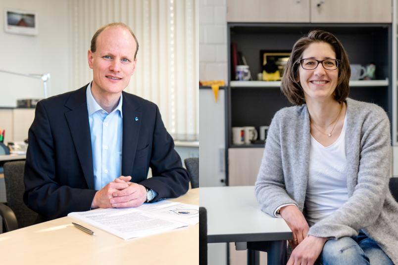 Eine Forscherin und ein Forscher