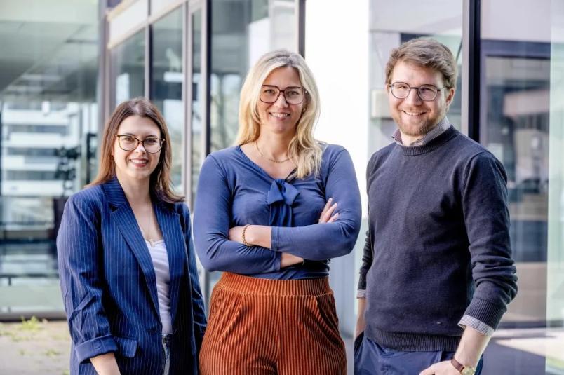Deborah Beutler, Judith Quester und Patrick Held sind das Projektteam von study@RUB.