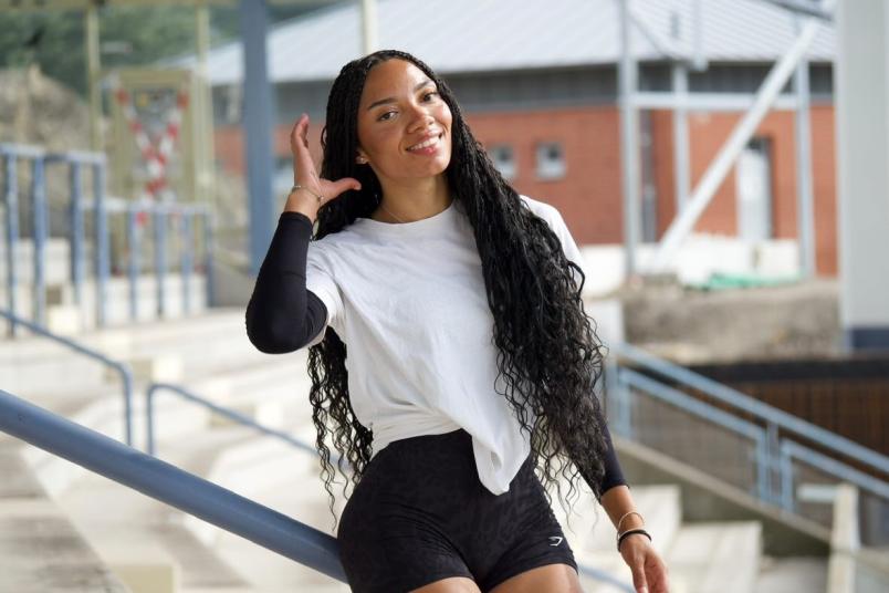 Weitspringerin Samira Attermeyer gehört zu den nominierten Studierenden der Ruhr-Universität Bochum.
