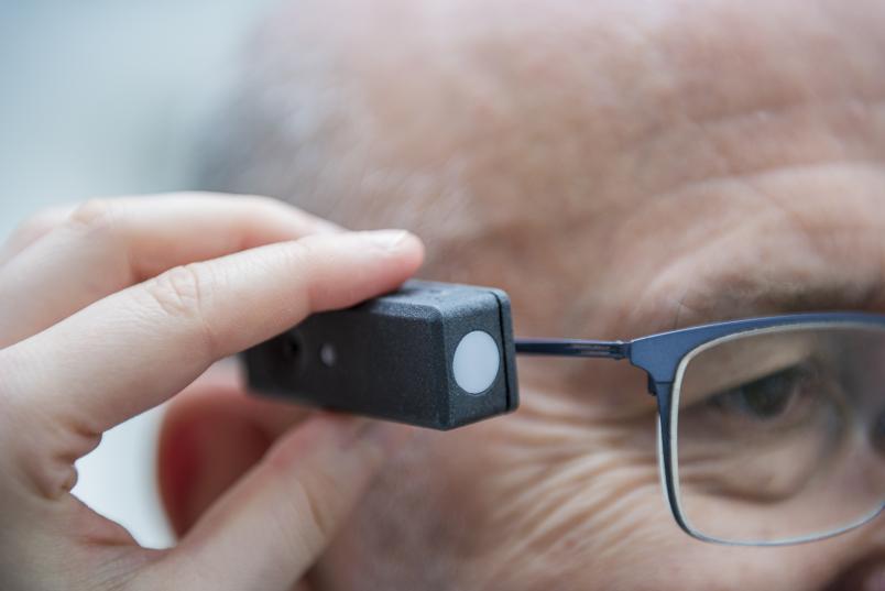 Lichtsensor an einer Brille