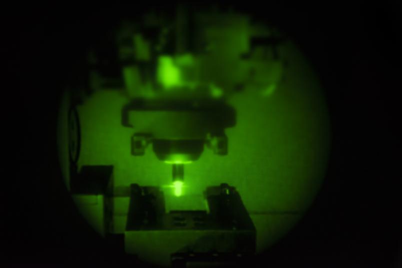 Blick in die Laserapparatur