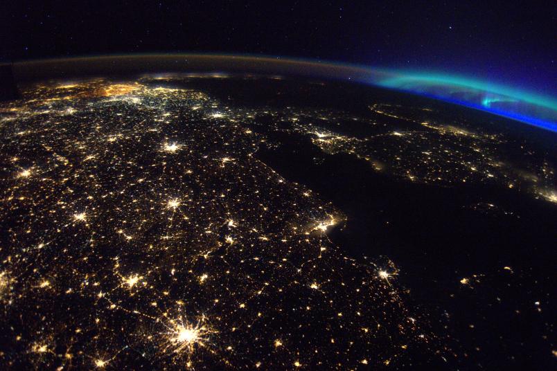 Bild Europas von der ISS aus