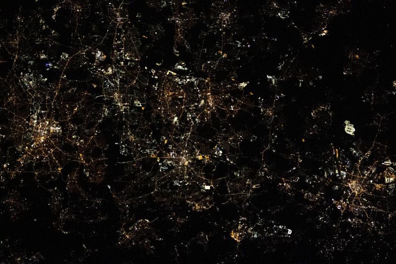 Bochum und Umgebung von der ISS aus gesehen