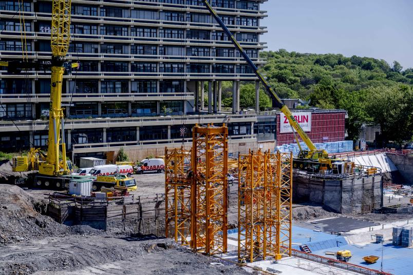 Baustelle des Gebäudes NA auf dem Campus der RUB