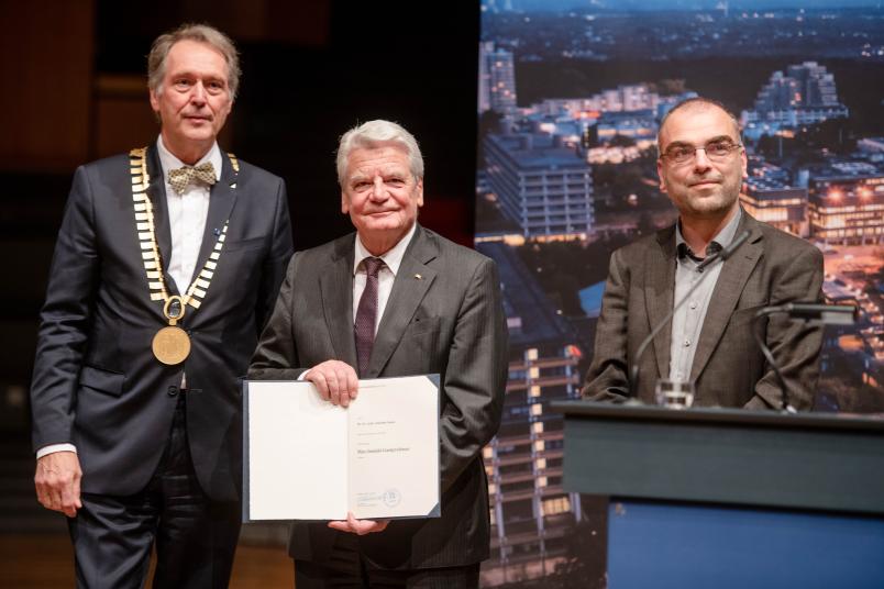 Gauck-Vorleseung, Dekan Koller, Rektor Schölmerich und Gauck