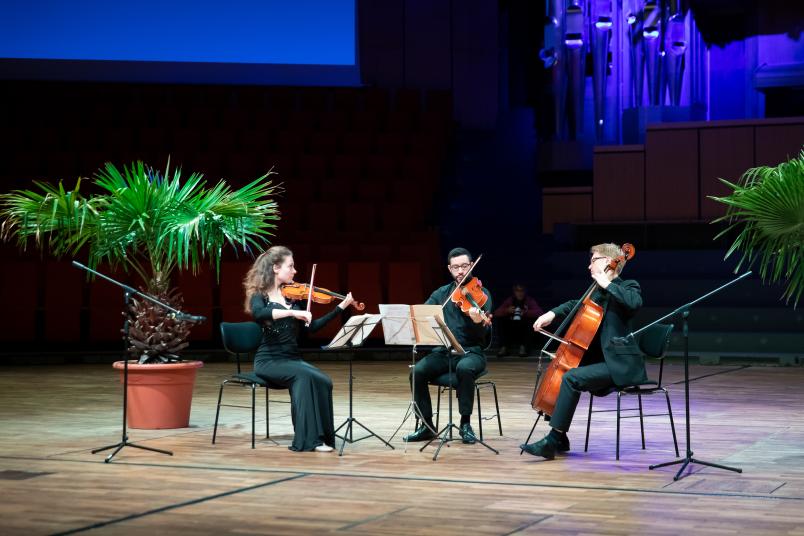 Musikalisches Zwischenspiel mit einem Trio von der Folkwang-Universität der Künste