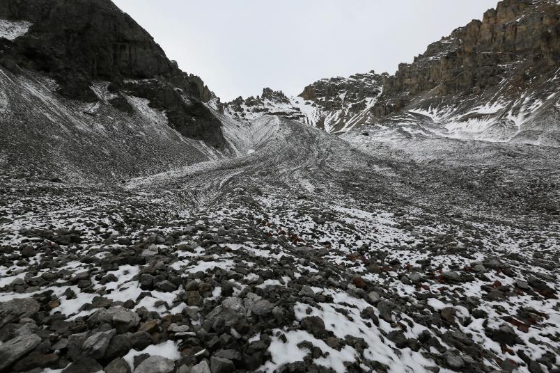 Landschaft aus Eis und Schnee