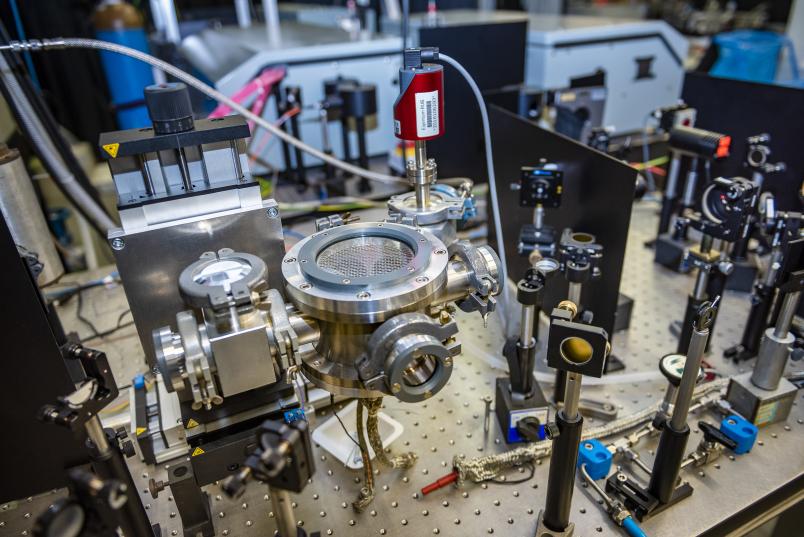 Lasertechnik-Messaufbau für Plasmadiagnostik
