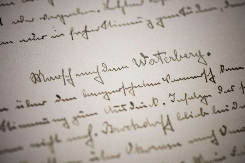Schwer zu entzifferende Handschrift