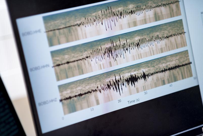 Computergrafik seismischer Aktivität