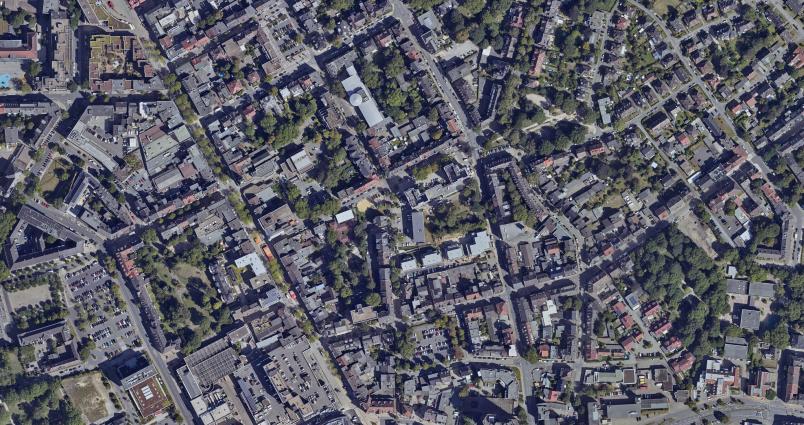 Luftbild von Herne mit vielen Gebäuden