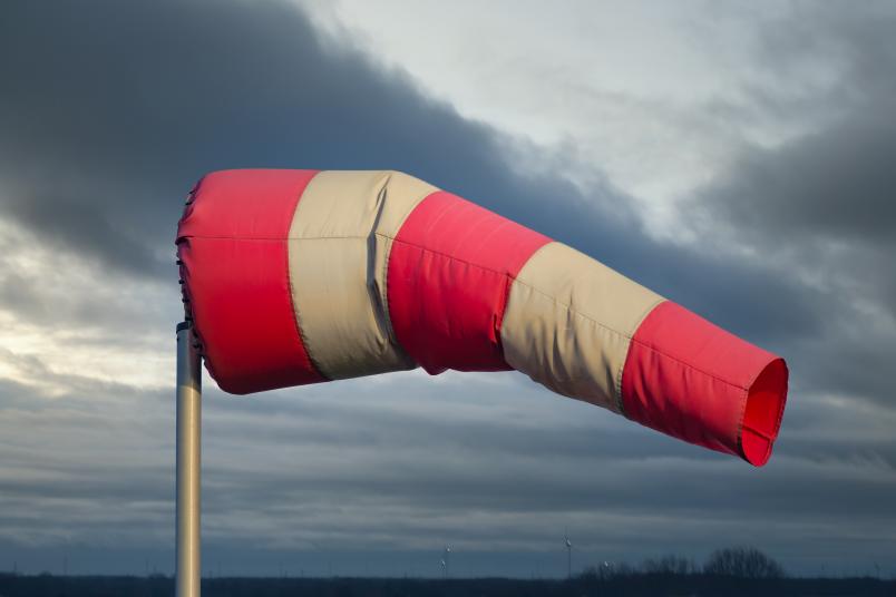 Windsack in Gefahren- und Unwetterlage