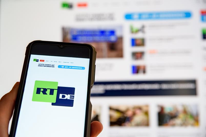 Webseite von RT Deutschland