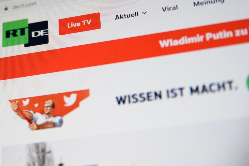Webseite von RT Deutschland