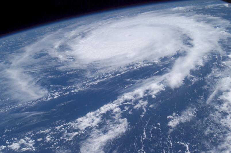 Satellitenfoto eines Hurrikans
