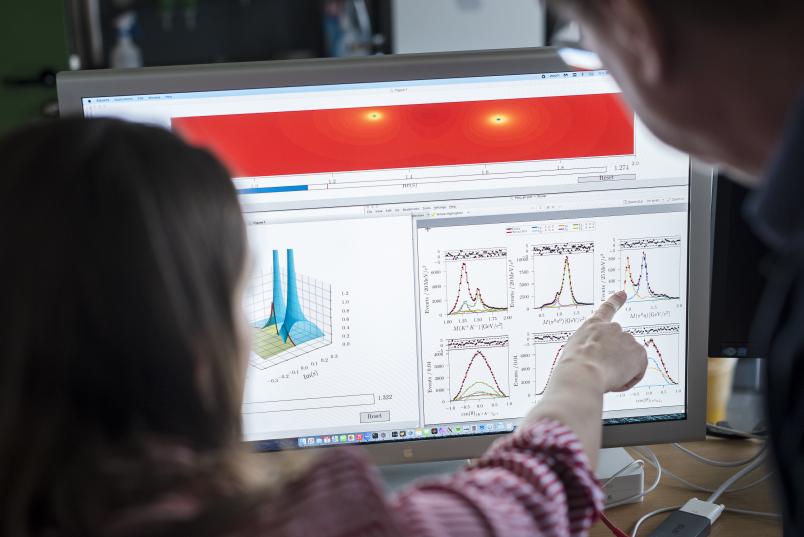 Ein Computermonitor mit mehreren Graphen, die Peaks besitzen