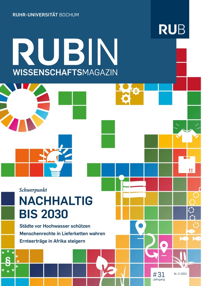 Cover des Wissenschaftsmagazins Rubin Ausgabe 2/2021