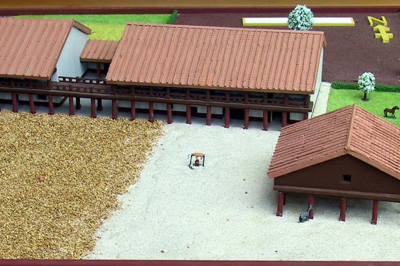 Modell des Landgasthofs in Ficarolo