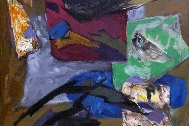 Hans-Jürgen Schlieker: „Sommer 68“ (1967/68), Öl auf Leinwand (Ausschnitt)