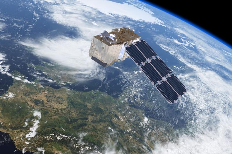 Satellit über der Erde