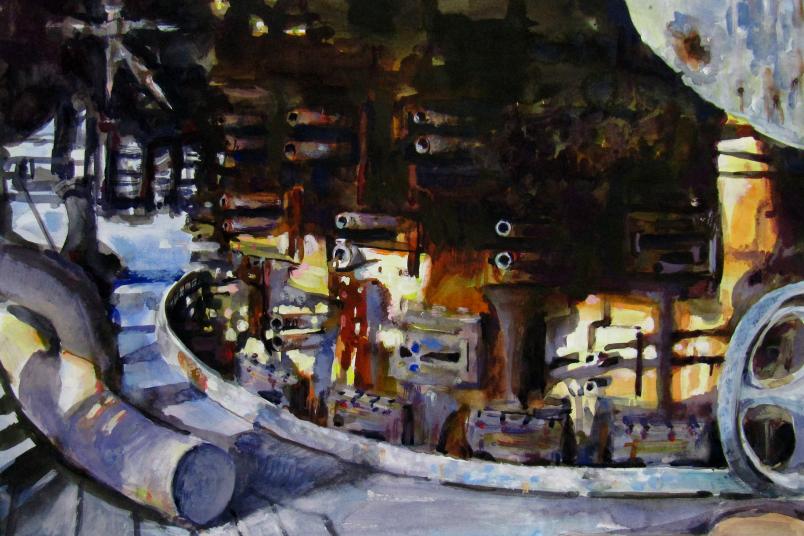 Industrieanlage als Gemälde