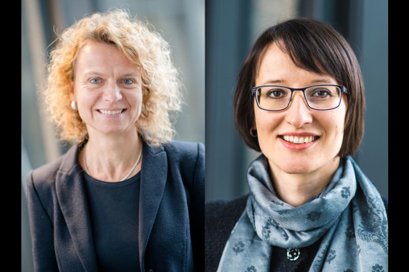 
	Die beiden Preisträgerinnen: links Claudia Jahnel, rechts Rebekka Klein
