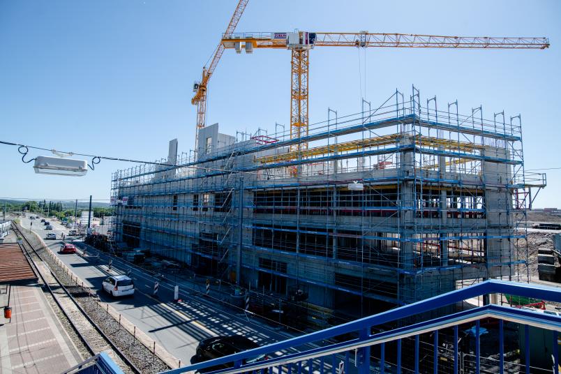 Die Arbeiten am Forschungsbau Zess der RUB laufen nach Plan.