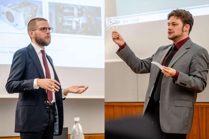 Frederik Schmidt und Dustin Jantos wurden mit dem Eickhoff-Preis ausgezeichnet.