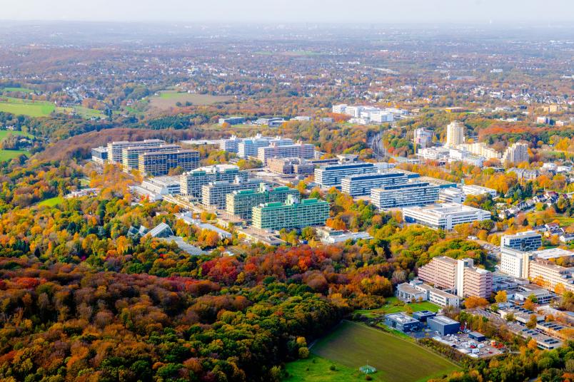 Luftbild vom Campus der RUB und Umgebung