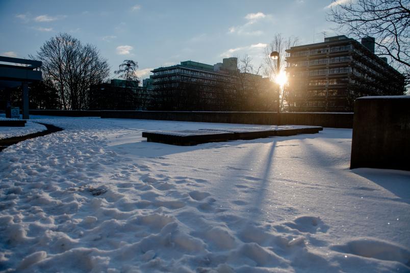 Winterimpression vom Campus der RUB