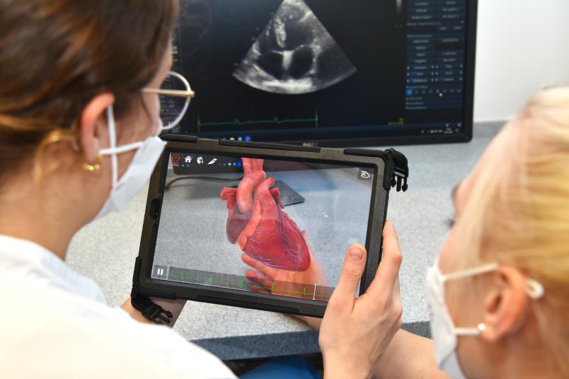 Augmented Reality Darstellung des Herzens