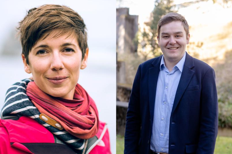 Porträts von Anna Franckowiak und Johannes Karges