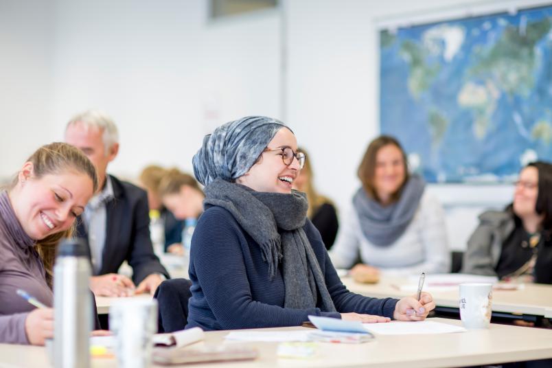 Humanitäre Hilfe: Unterrichtsszene