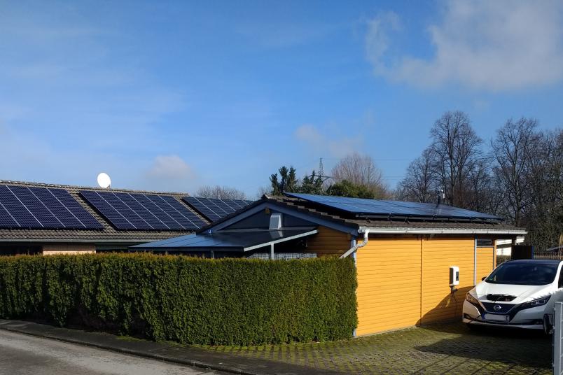 Solarmodule auf Dächern